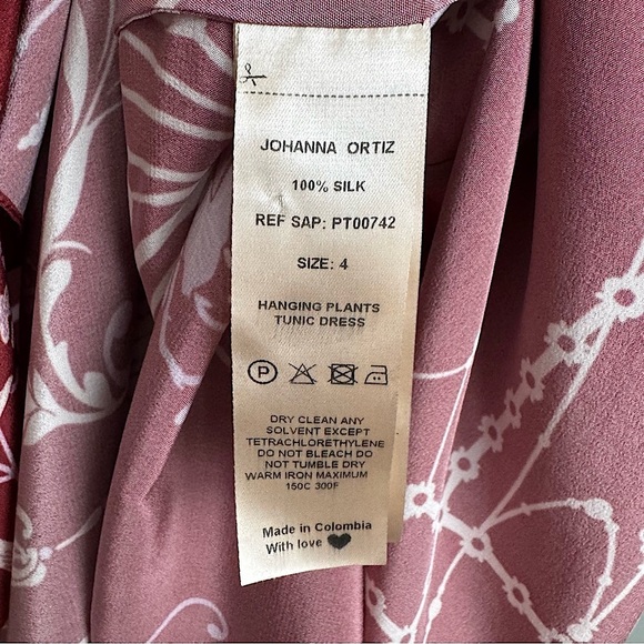 NEW Johanna Ortiz Hanging Plants Silk Tunic Dress - Size 4 - Picture 9 of 15